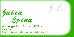 julia czina business card